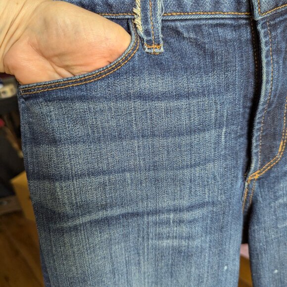 NYDJ Clarissa Ankle Jeans Size 6 Distressed Stretch Blue Jeans Lift and Tuck - Picture 3 of 13